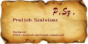 Prelich Szalviusz névjegykártya